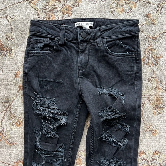 Alice + Olivia denim skinny, jeans, black size 25 - Picture 3 of 6